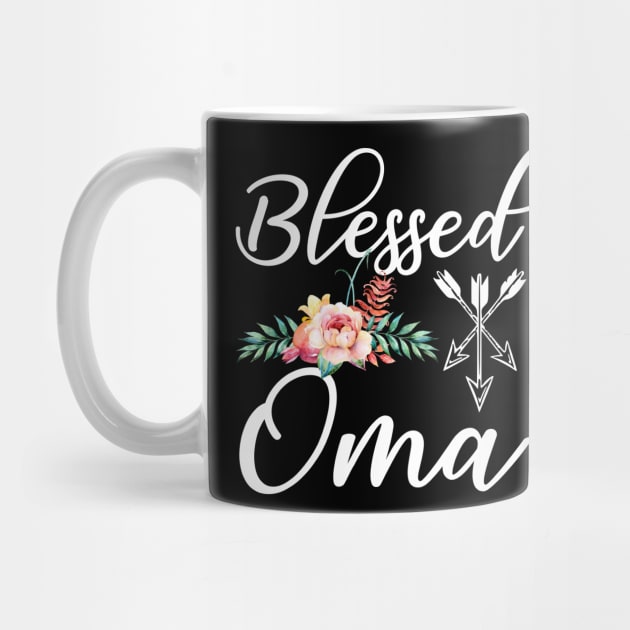 Blessed Oma T-Shirt With Floral, Heart Mother_s Day Gift by Simpsonfft